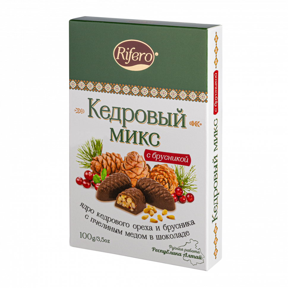  Риф и ко Конфеты "Кедровый микс БРУСНИКА" 100г    в Нижнем Тагиле
