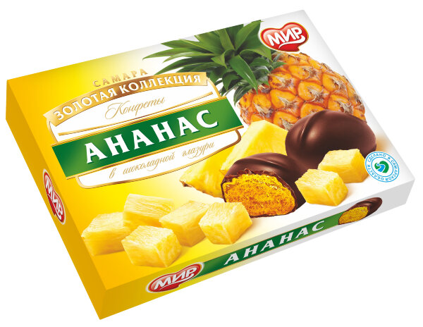 №2 КФ МИР Ананас в шоколадной глазури 160г в Нижнем Тагиле